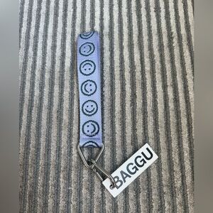 Baggu Logo Keychain Lilac Happy NWT